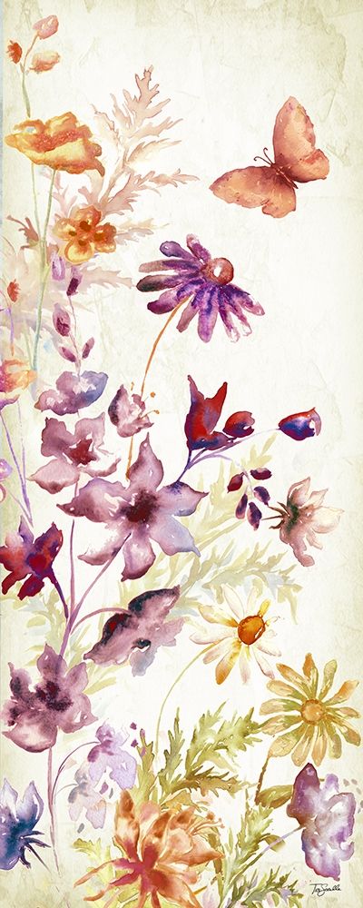 Colorful Wildflowers and Butterflies Panel I Poster Print by Tre Sorelle Studios - Item # VARPDXRB11804TS