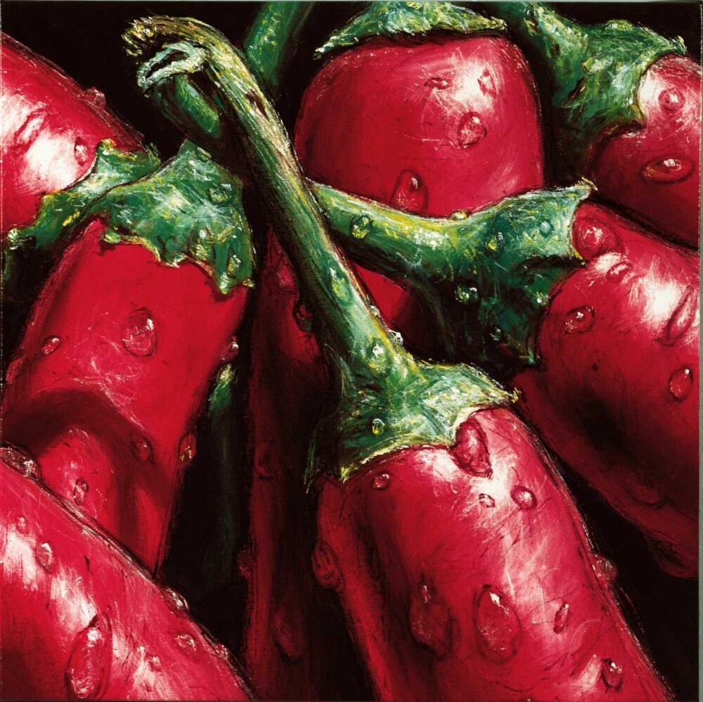 Hot Peppers Poster Print by AlmaCh AlmaCh # ALM4667