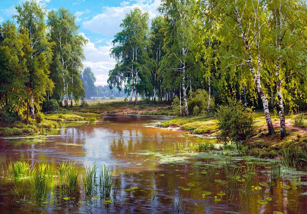Verdurous pond Poster Print by Sergej Basov - Item # VARPDXBC29