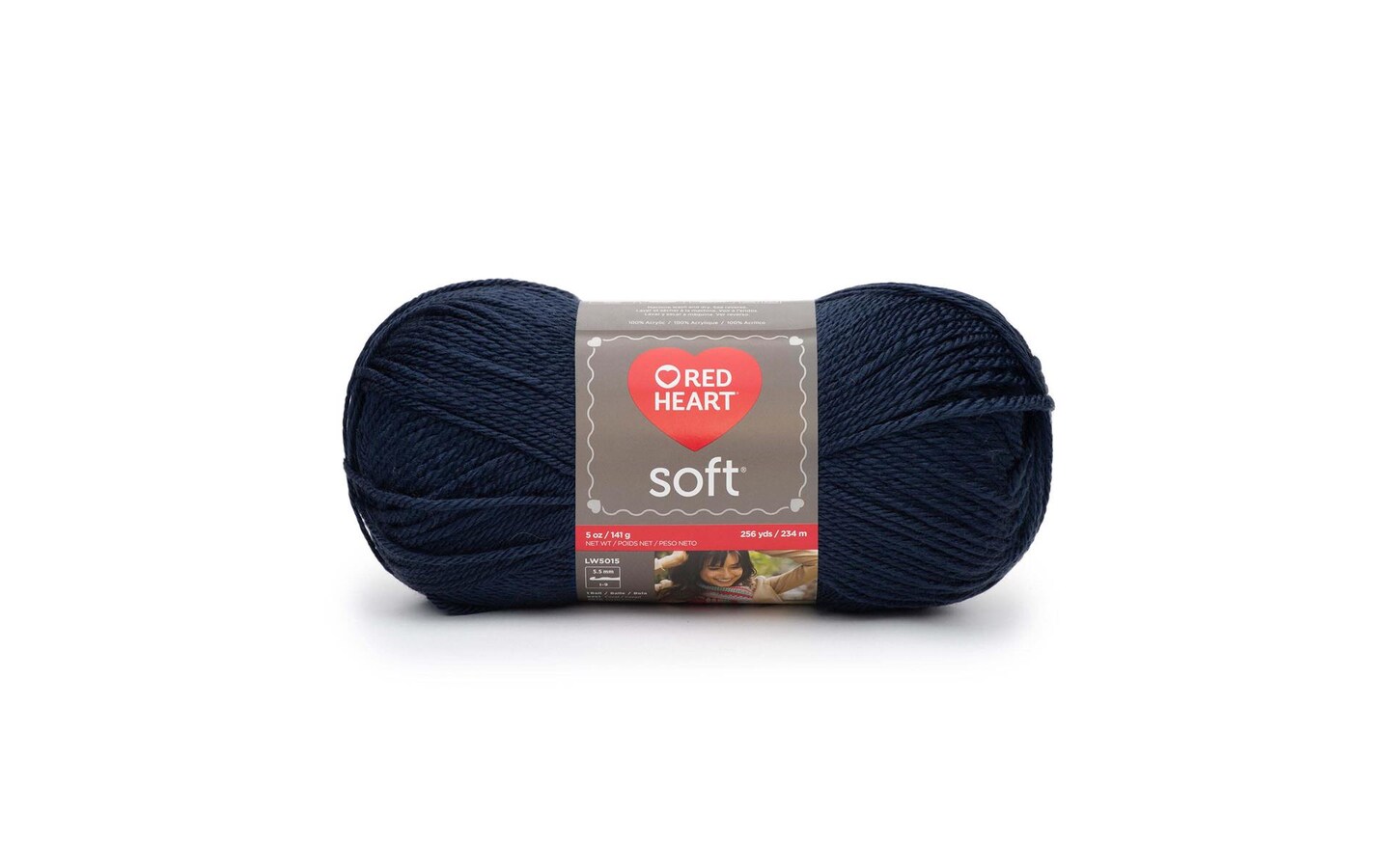 C&#x26;C Red Heart Soft Yarn 5oz 256yd Navy