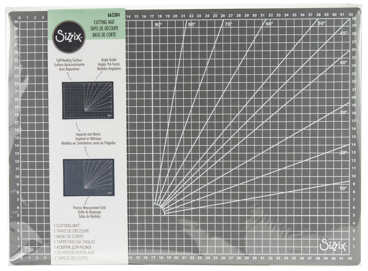 Sizzix Cutting Mat-Imperial And Metric