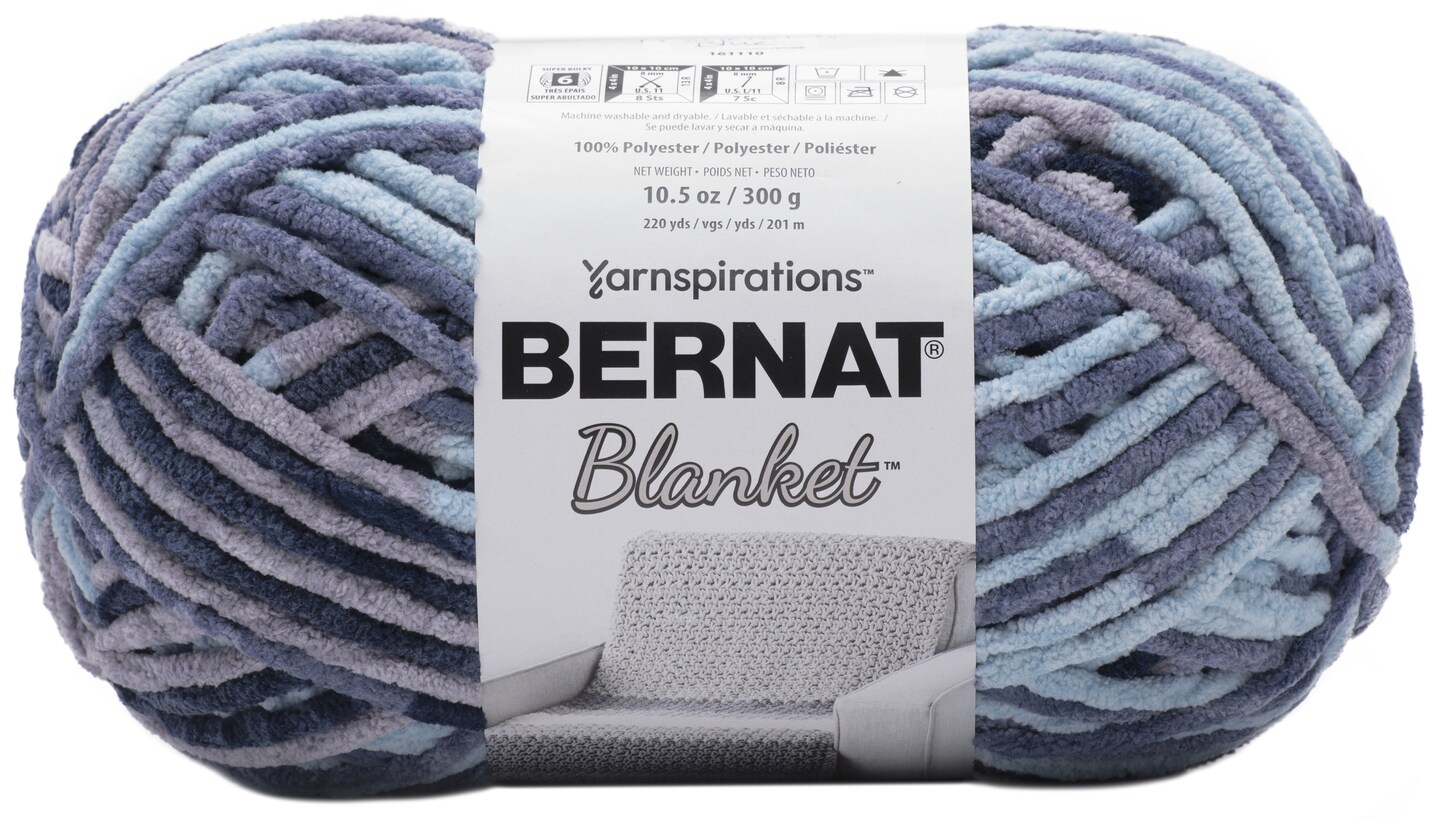 Bernat Blanket Big Ball Yarn-Mineral Blue