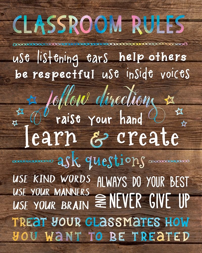 Classroom Rules Poster Print by CAD DESIGNS - Item # VARPDX40037