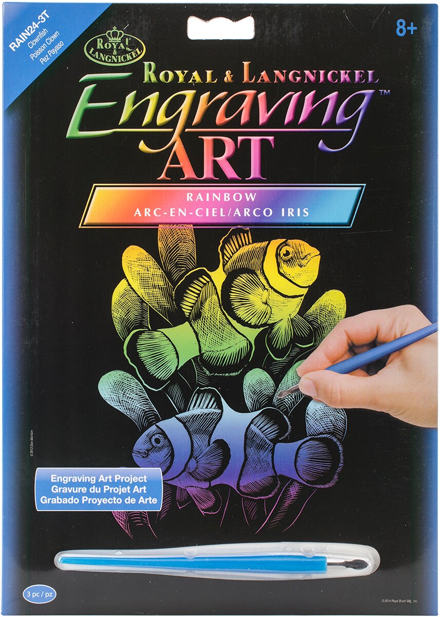 Royal &#x26; Langnickel(R) Rainbow Foil Engraving Art Kit 8&#x22;X10&#x22;-Clownfish