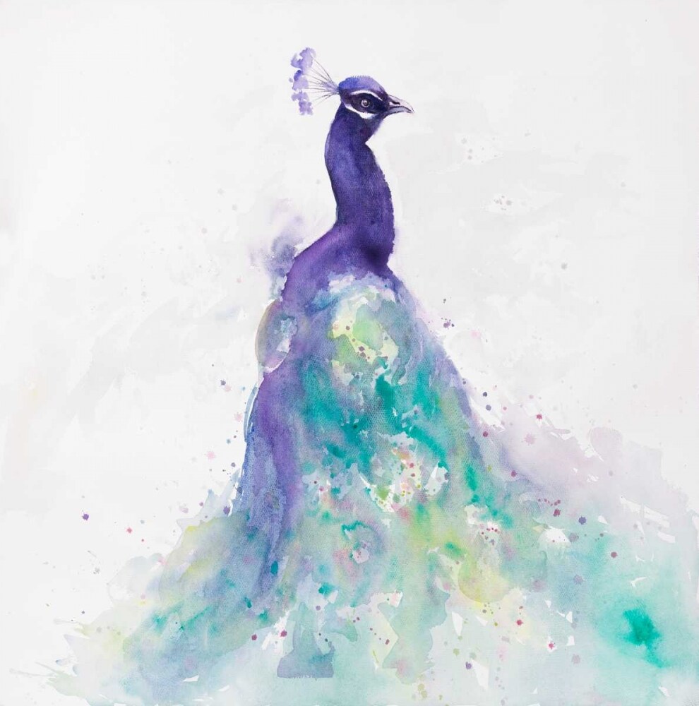 Abstract Peacock in Watercolor Poster Print by Atelier B Art Studio - Item # VARPDXBEGANI272