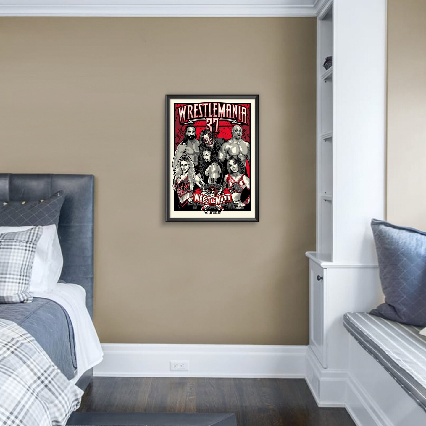 Phenom Gallery WWE Wrestlemania 37 18&#x22; x 24&#x22; Serigraph