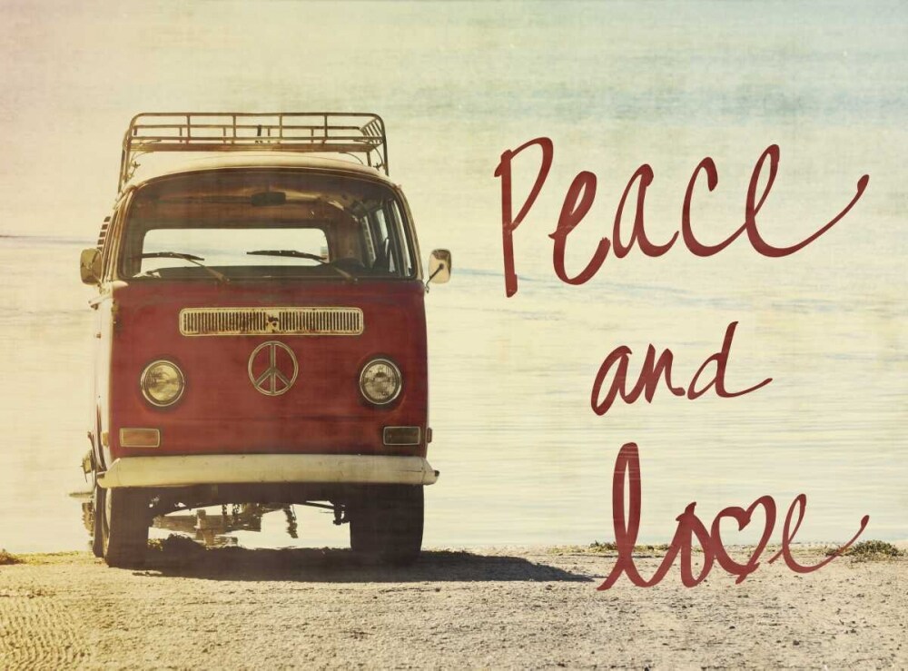 Peace and Love Border Poster Print by Gail Peck - Item # VARPDX10636E