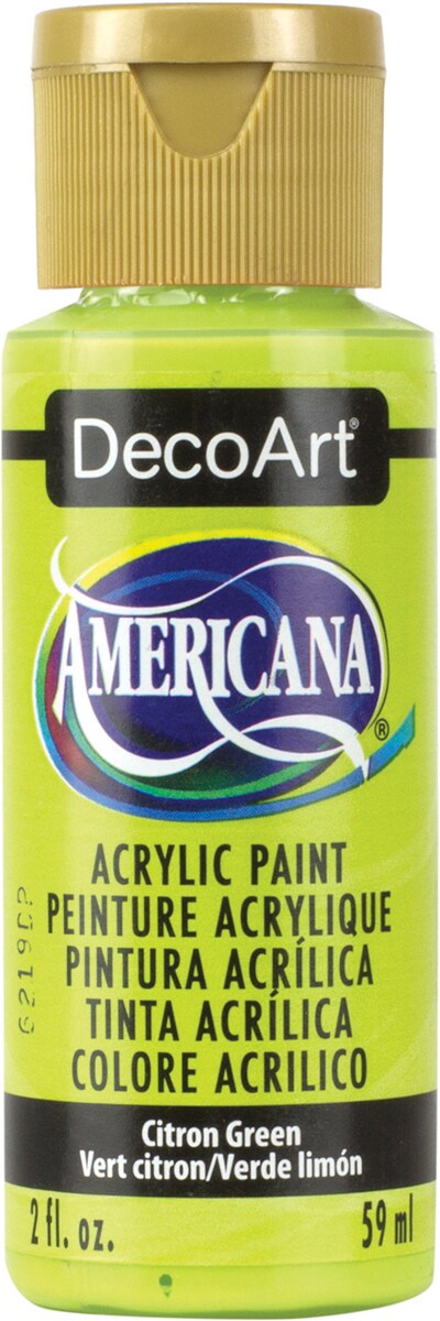 DecoArt Americana Acrylic Paint 2oz-Citron Green - Transparent