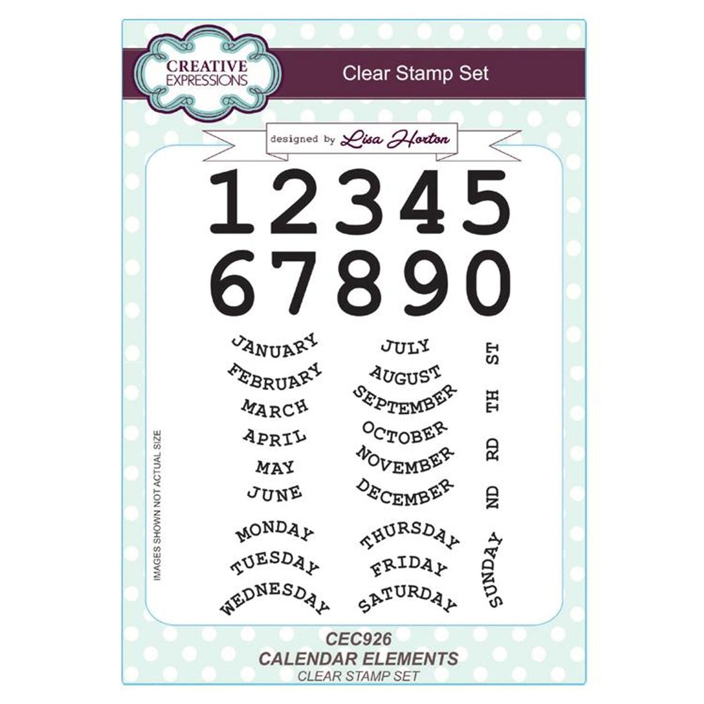 calendar2stamp Clear Stamp Set