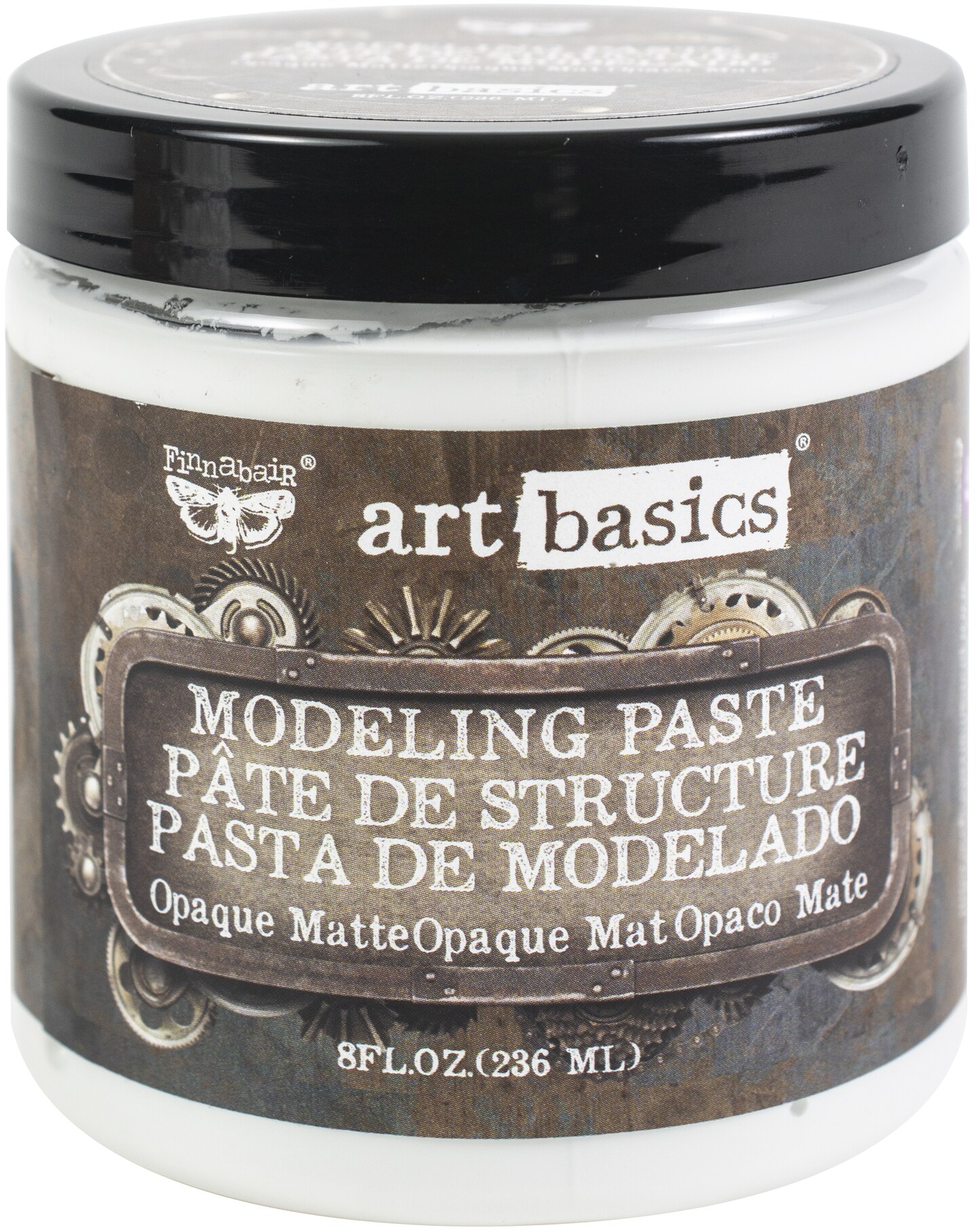 Finnabair Art Basics Modeling Paste 8Oz-Opaque Matte