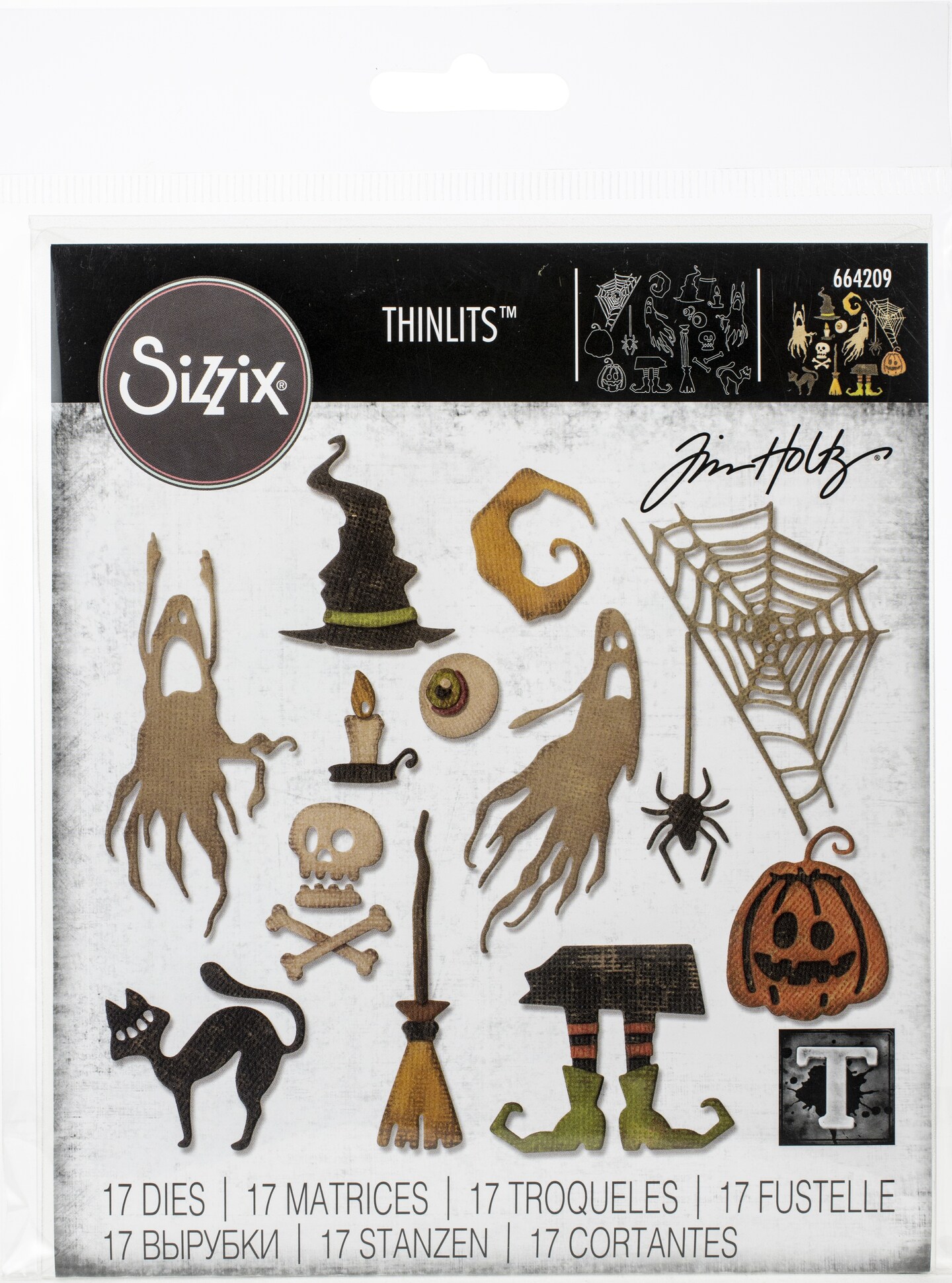 Sizzix Thinlits Dies By Tim Holtz 17/Pkg-Frightful Things