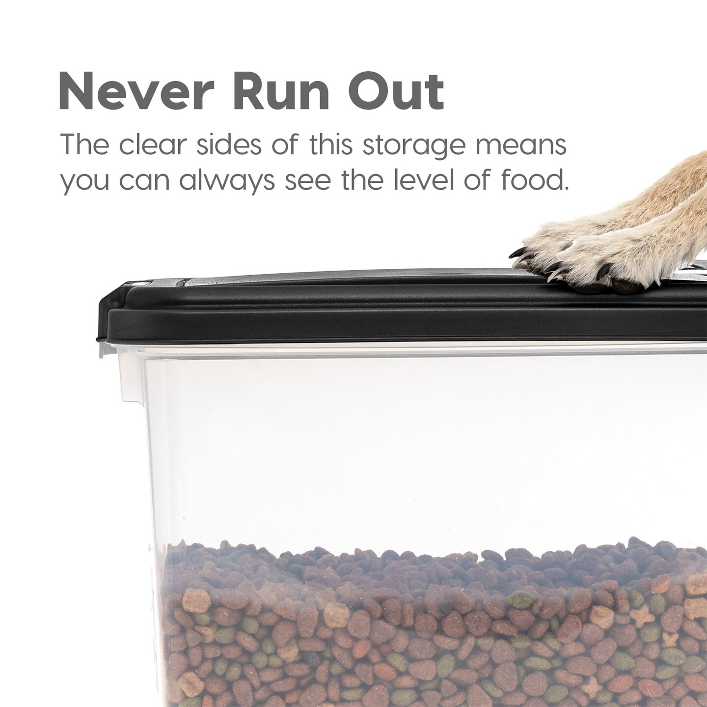 IRIS USA 30lbs+11lbs Airtight Pet Food Storage Container Combo with Scoop and Casters, up to 41lbs