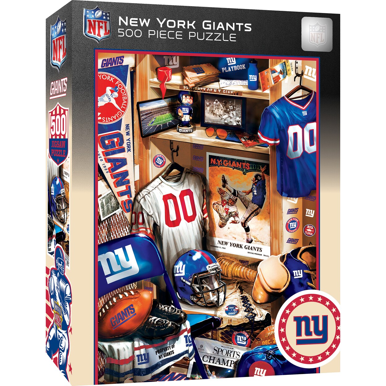 Masterpieces 500 Piece Puzzle - New York Giants Locker Room - 15'x21'