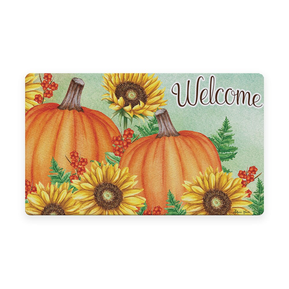 Welcome Sunflowers Door Mat (18 x 30