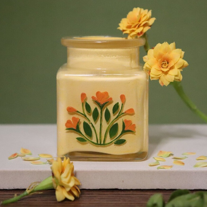 How-To name is How to Paint a Small Jar for Decor