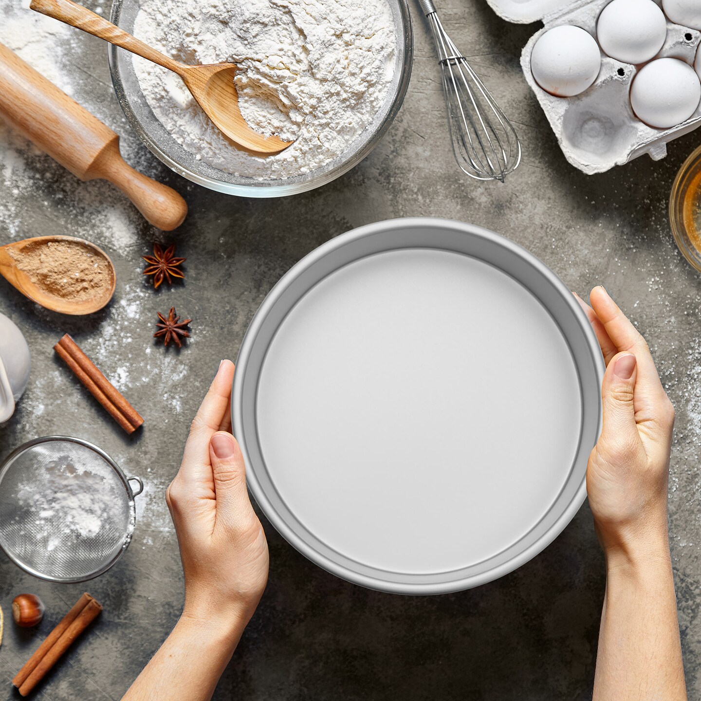 Last Confection Round Cake Pans, Anodized Aluminum Cake Pan Baking Tin Mold, Professional Bakeware