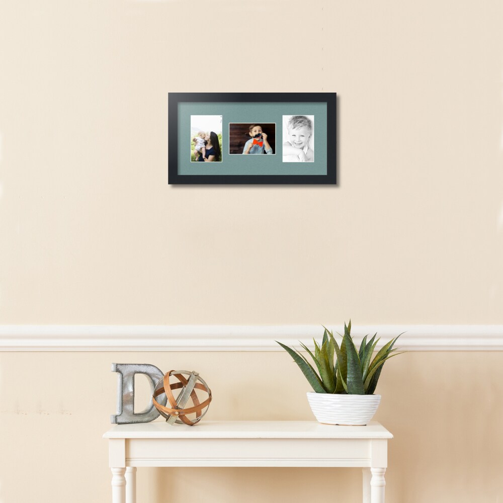 ArtToFrames Collage Photo Picture Frame with 3 - 4x6 inch Openings, Framed in Black with Over 62 Mat Color Options and Regular Glass (CSM-3926-113)