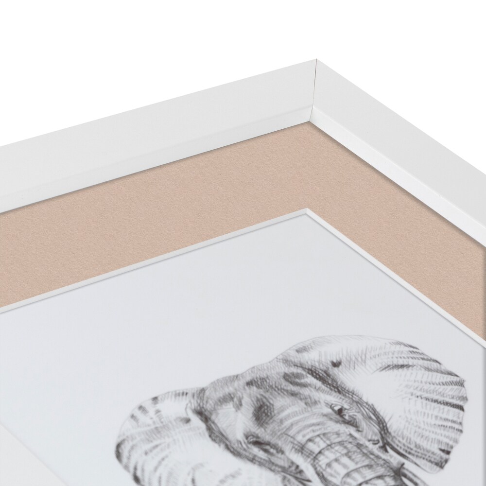 ArtToFrames Collage Photo Picture Frame with 1 - 11x14 inch Openings, Framed in White with Over 62 Mat Color Options and Regular Glass (CSM-3966-726)