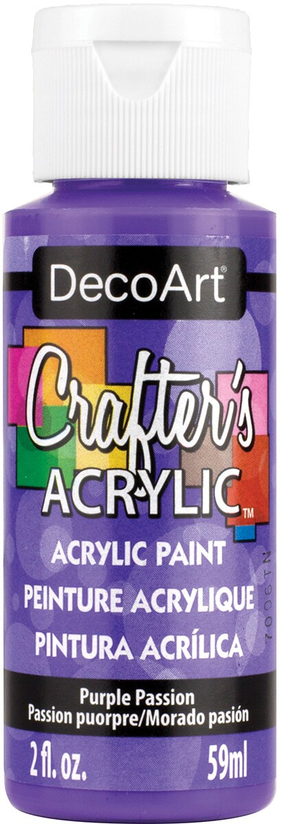 DecoArt Crafter&#x27;s Acrylic All-Purpose Paint 2oz-Purple Passion