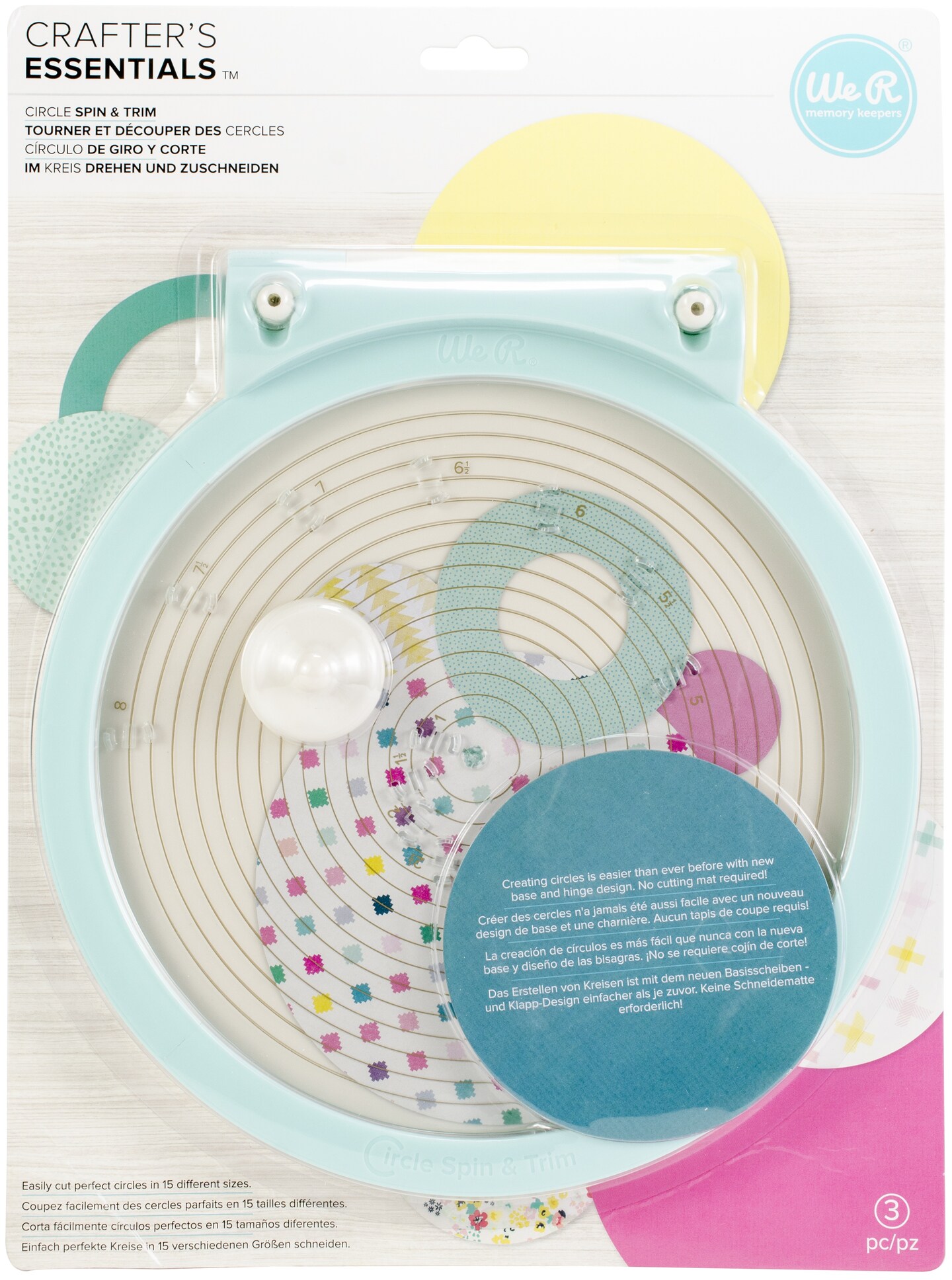 We R Memory Keepers Circle Spin &#x26; Trim-3 Pieces