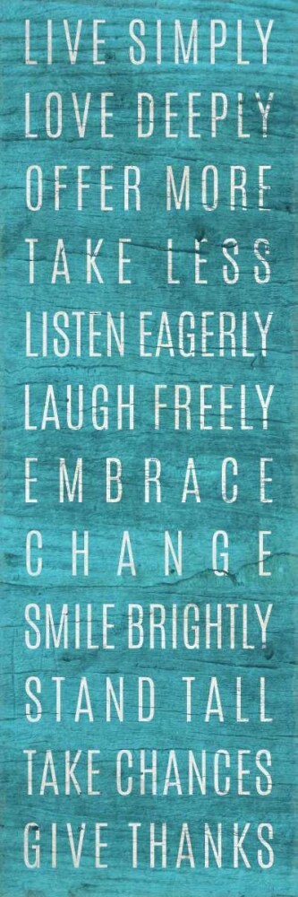 Live Simply Teal Poster Print by SD Graphics Studio - Item # VARPDX10396G