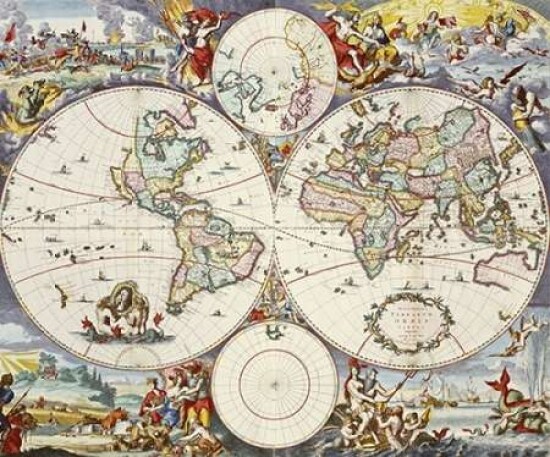 Map of The World Poster Print by  Cornelis Danckerts - Item # VARPDX267908