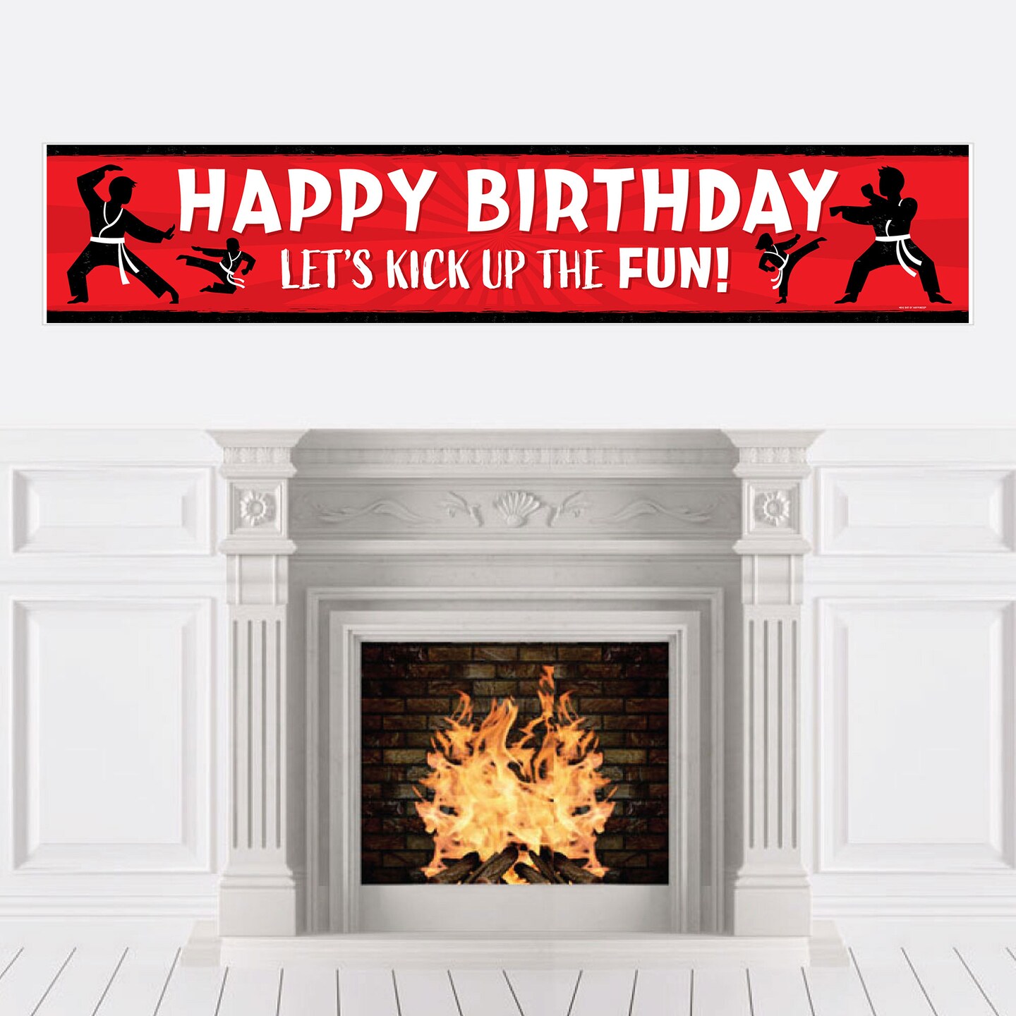 Big Dot of Happiness Karate Master - Happy Birthday Martial Arts Decorations Party Banner