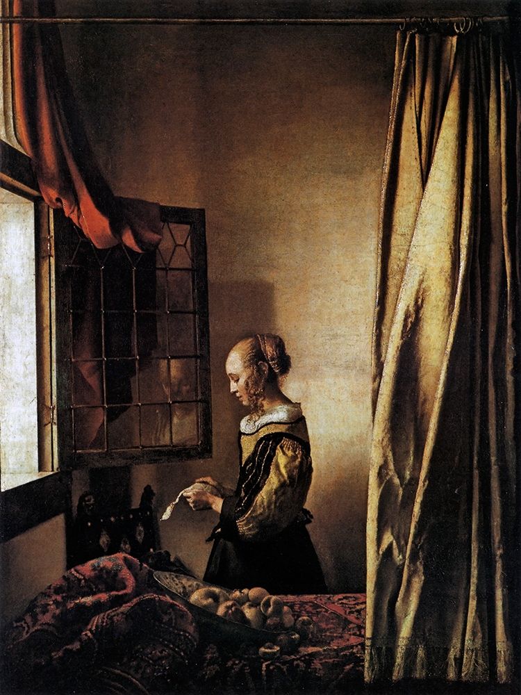 Girl Reading A Letter At An Open Window Poster Print by Johannes Vermeer - Item # VARPDX374704