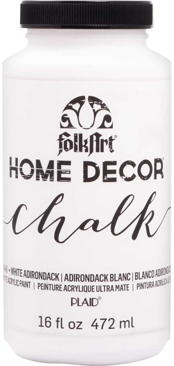 FolkArt Home Decor Chalk Paint 8 oz- White Adirondack