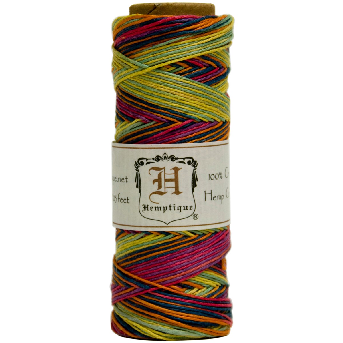 Hemptique Hemp Variegated Cord Spool 10lb 205&#x27;-Rainbow