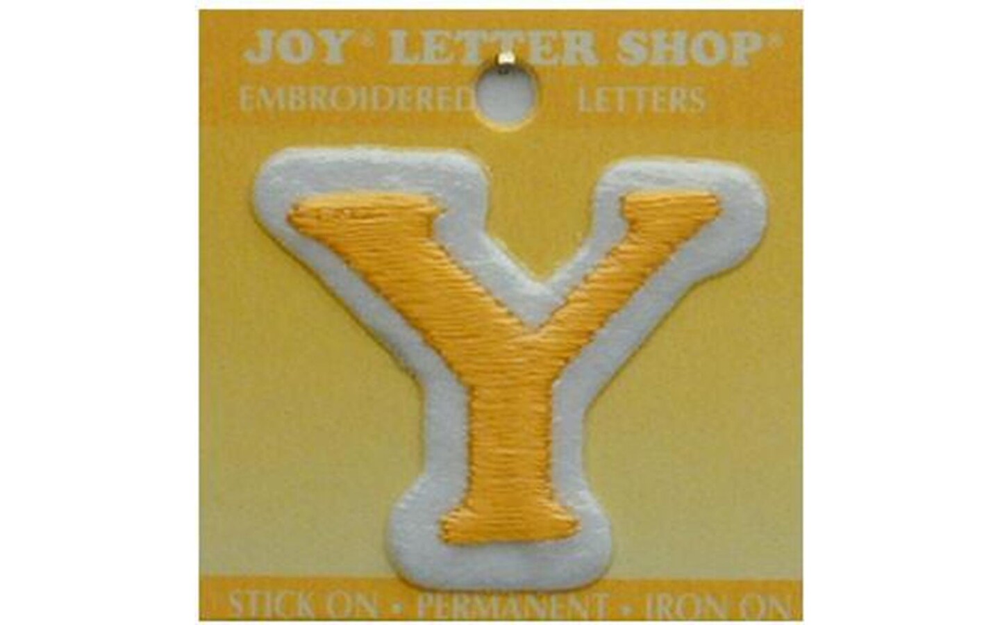 Joy Applique Letter Iron On Cooper 1.5&#x22; Gold Y