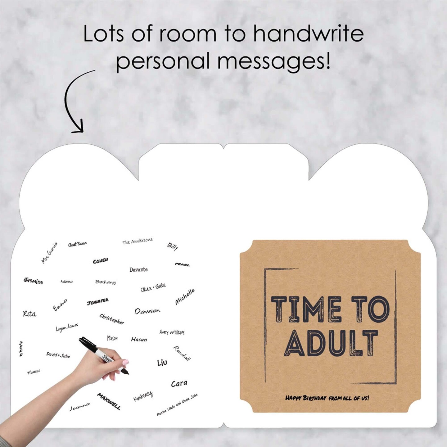 Big Dot of Happiness 18th Milestone Birthday - Happy Birthday Giant Greeting Card - Big Shaped Jumborific Card