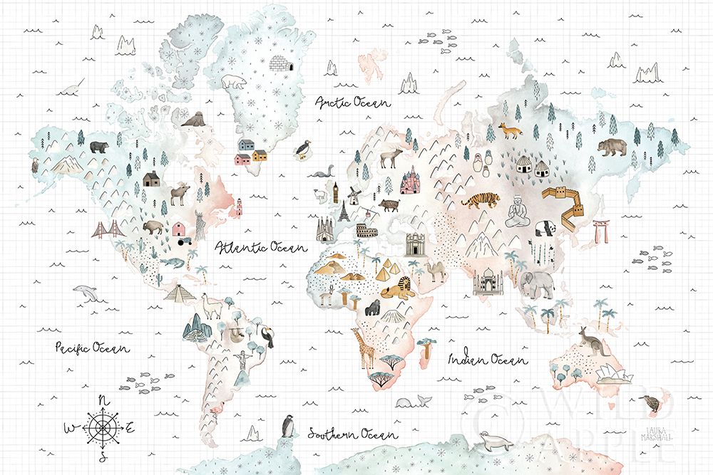 World Traveler I Poster Print by Laura Marshall - Item # VARPDX45640