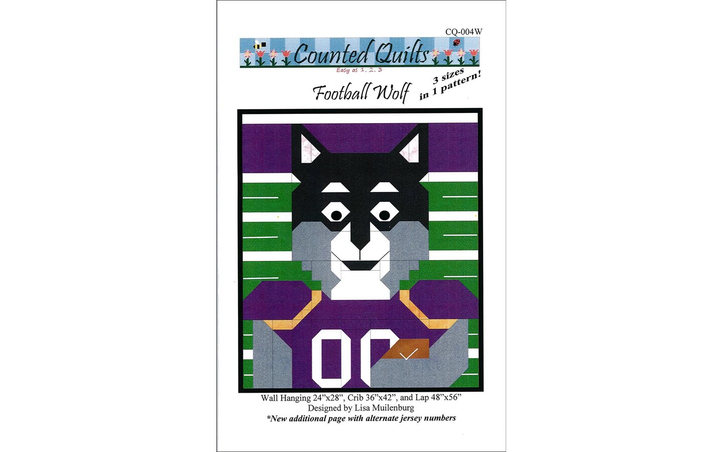 Counted Quilts Football Wolf Quilt Ptrn
