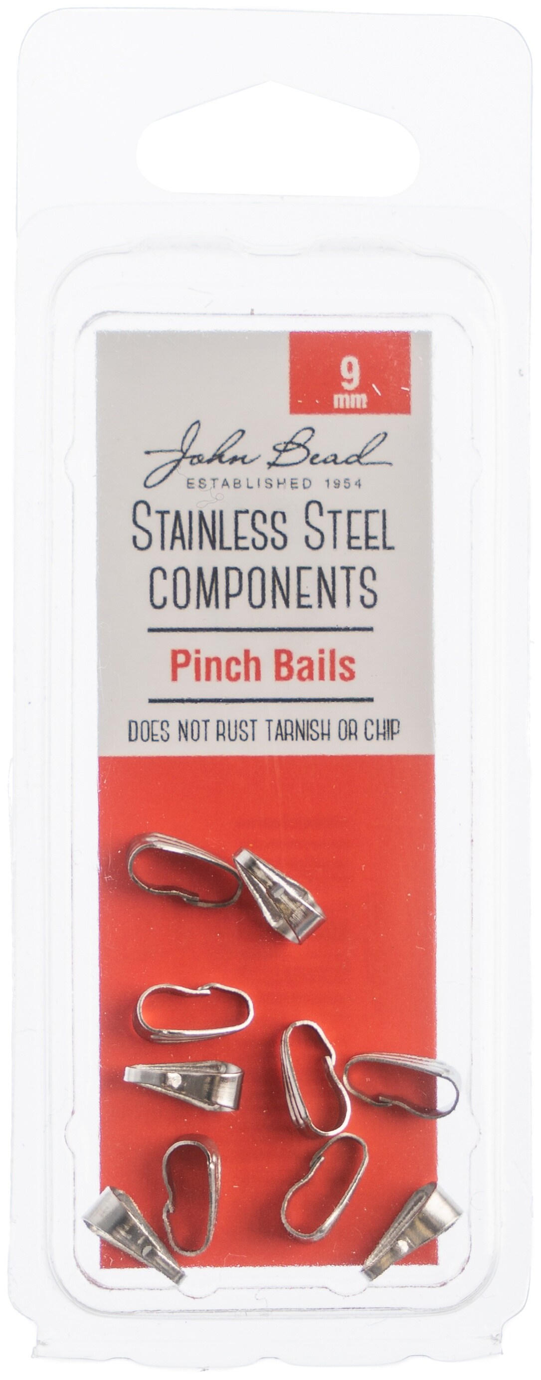 Stainless Steel Pinch Bail 10/Pkg9Mm Michaels