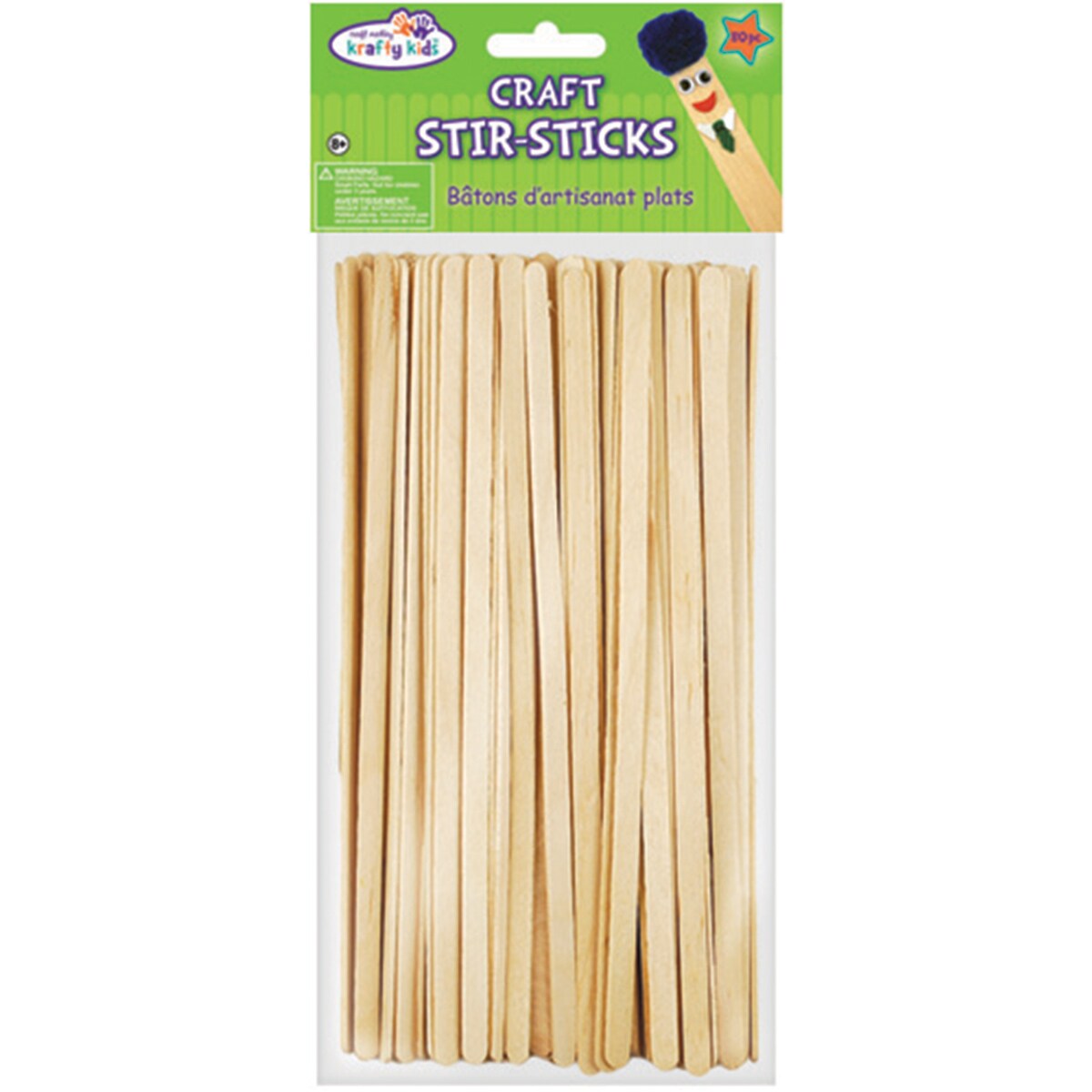 Craft Stir Sticks Natural 7.5 80/Pkg