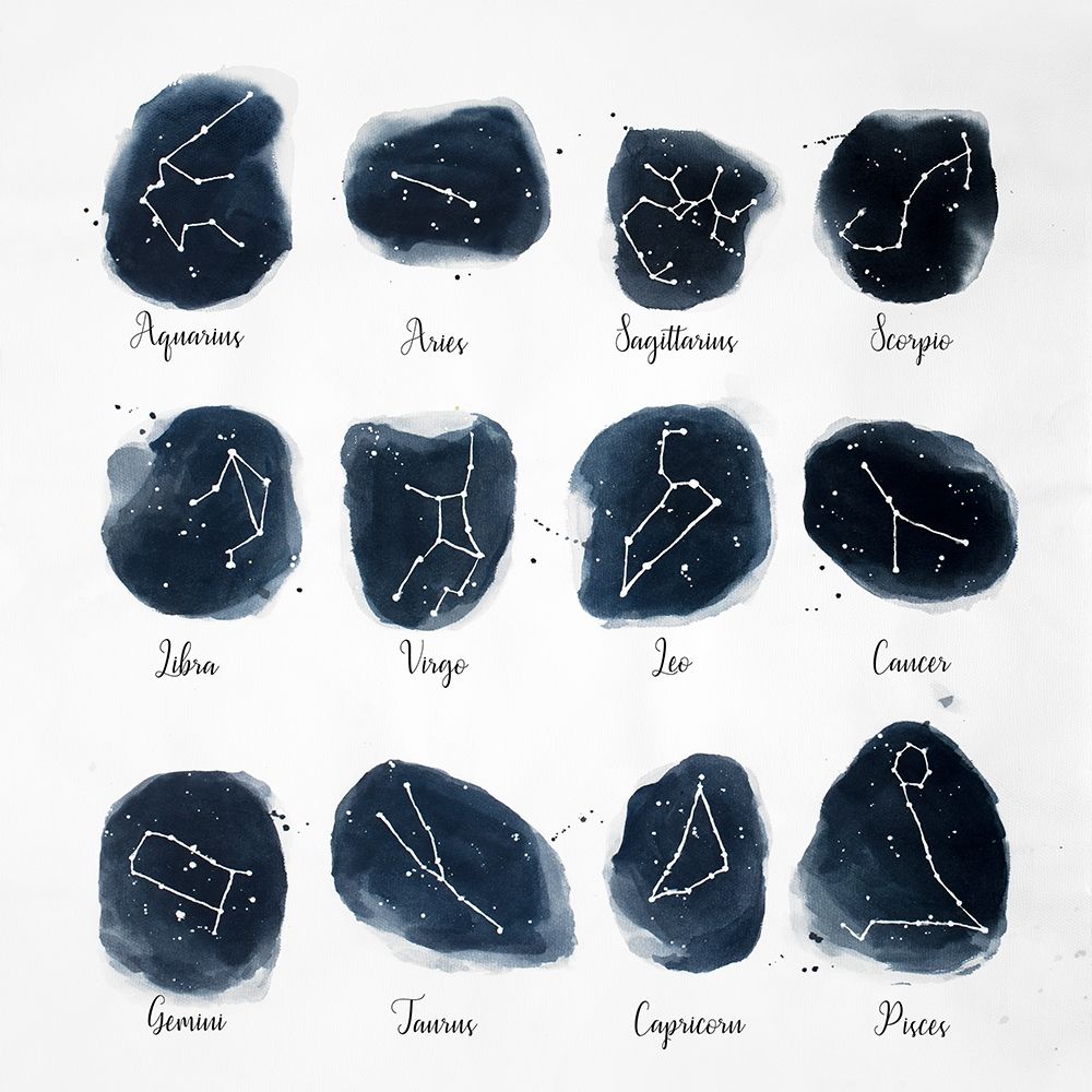 CONSTELLATIONS ZODIAC SIGN Poster Print by Atelier B Art Studio - Item # VARPDXBEGEAR71