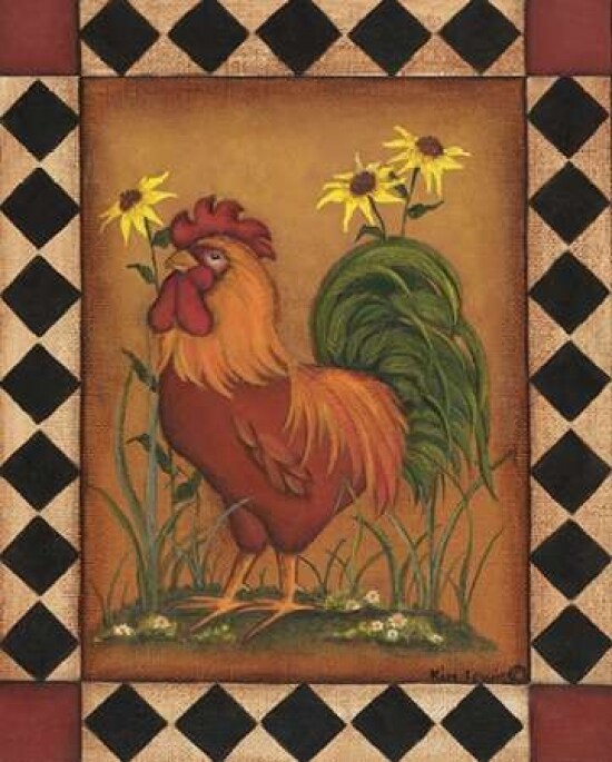 Red Rooster I Poster Print by Kim Lewis - Item # VARPDXKL041