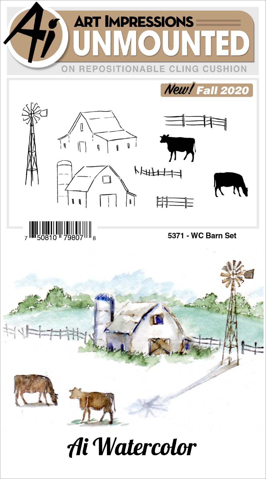 Art Impressions Watercolor Cling Rubber StampsBarn Michaels