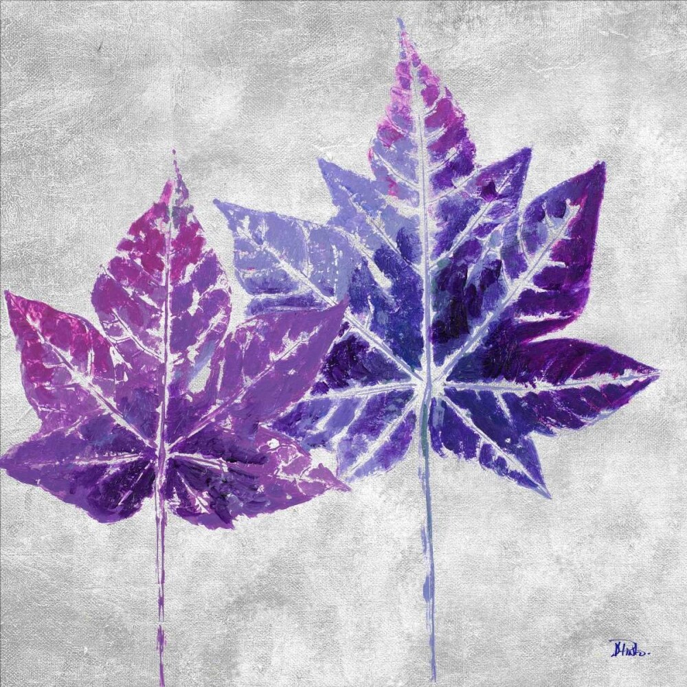 The Purple Leaves on Silver II Poster Print by Patricia Pinto - Item # VARPDX10393