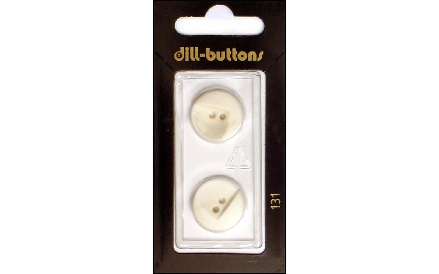 Dill Buttons 18mm 2pc 2 Hole White