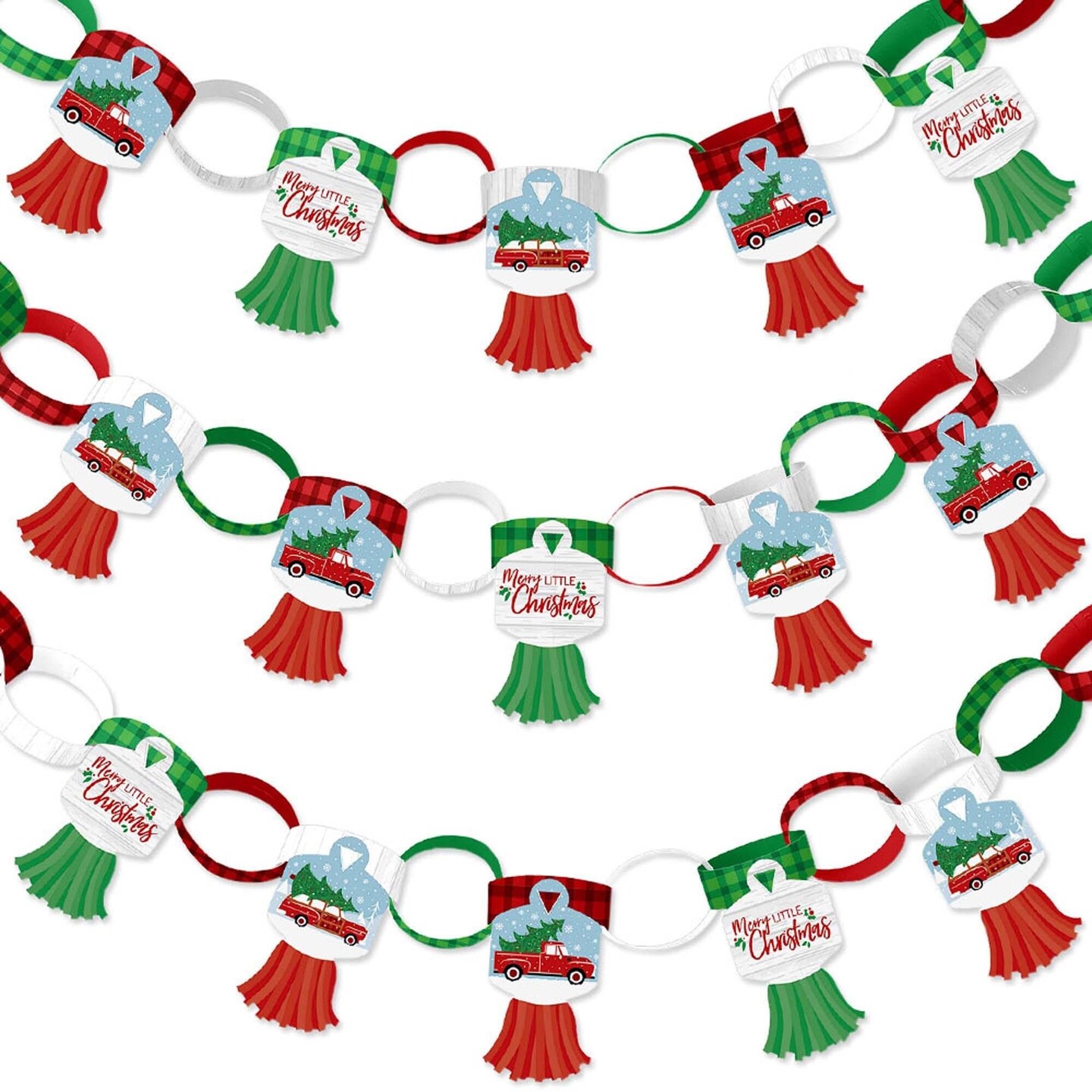 Christmas paper discount chain garland