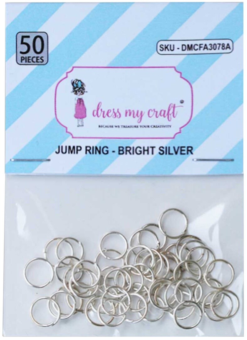 Dress My Craft Jump Rings 7mm 50/Pkg-Bright Silver