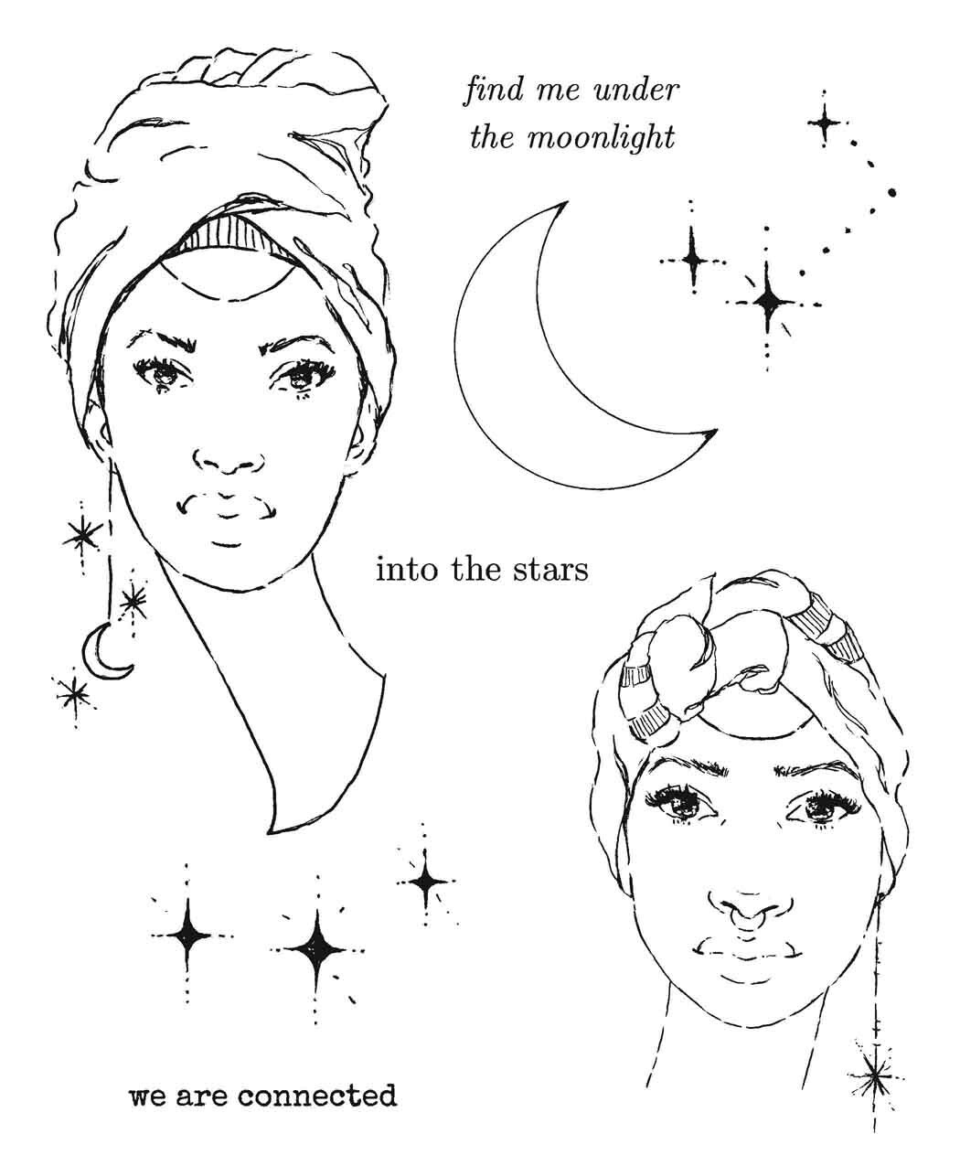 Danielle Mack Cling Stamps-Star Gazers