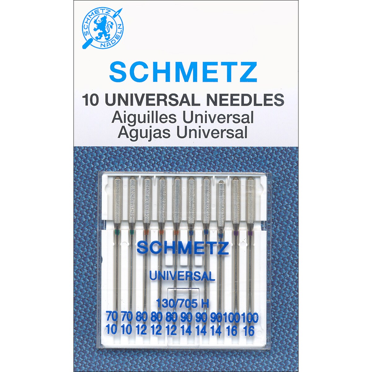 Schmetz Universal Machine Needle Size 70/80/90/100 # 1835 – Threaded Lines