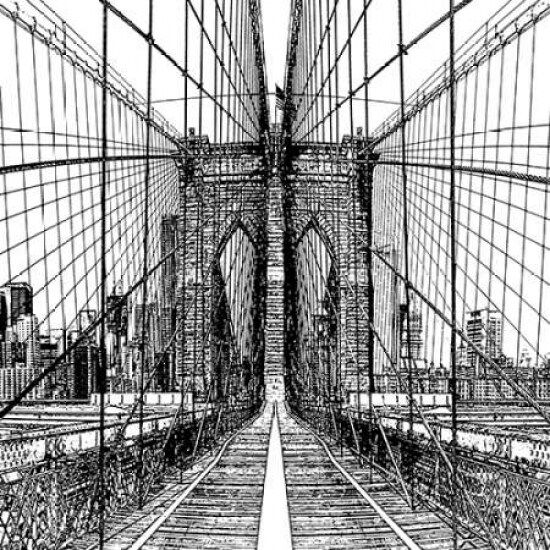 Brooklyn Bridge Sketch Poster Print by Shelley Lake - Item # VARPDX8547QQ