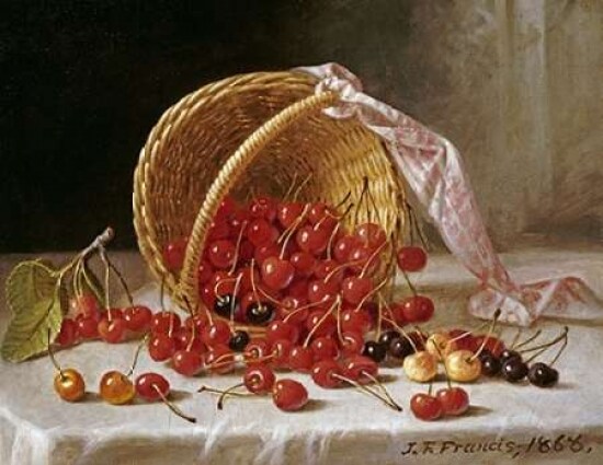 A Basket of Cherries Poster Print by  John F. Francis - Item # VARPDX267985