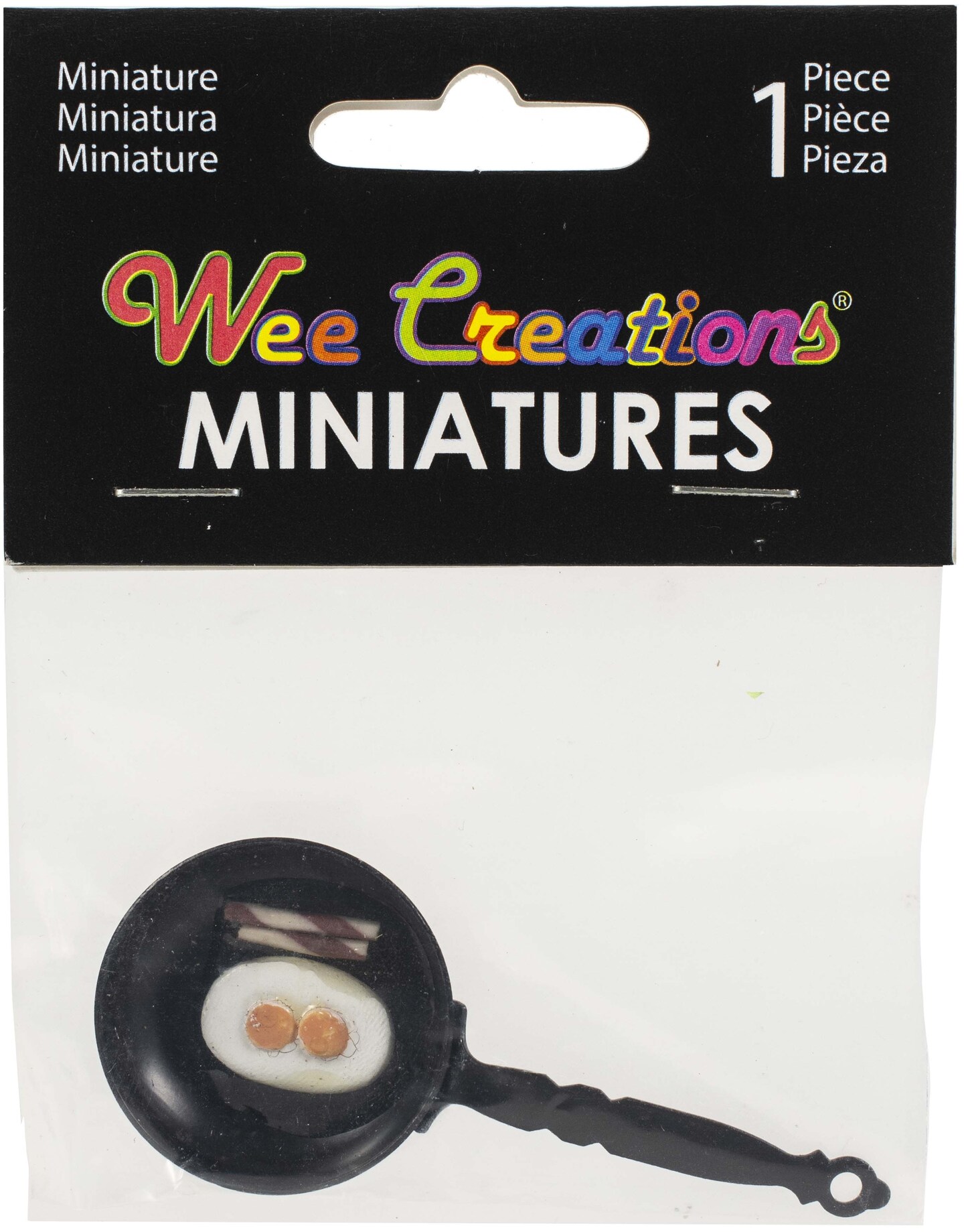 Wee Creations Miniatures Pan Of Eggs And Bacon 2.5&#x22;-