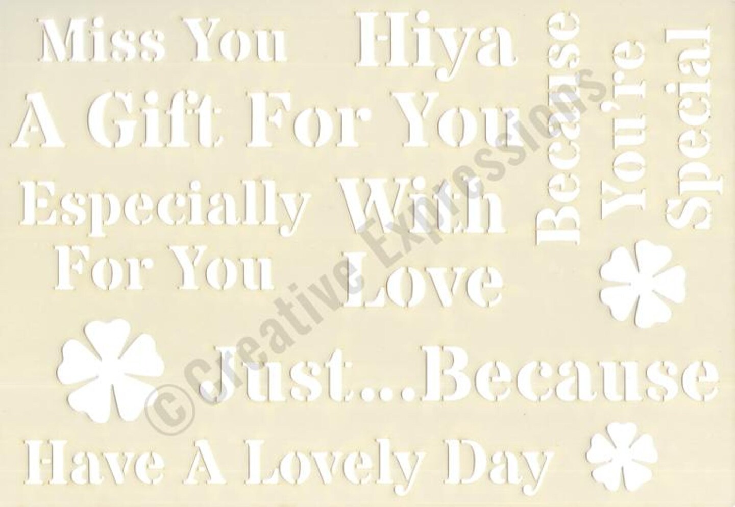 Creative Expressions  Stencils Collection - Lovely