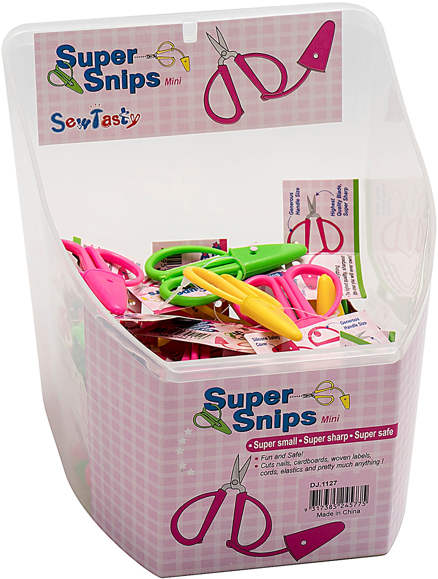 Tacony Super Shears Mini Scissors 36pc Display-Pink, Green &#x26; Yellow